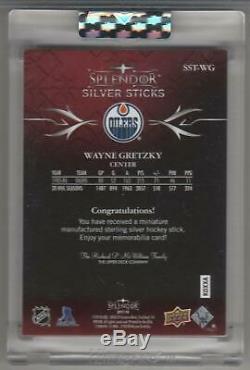 Wayne Gretzky 2017-18 Upper Deck Splendor Sterling Silver Stick Oilers 10 Made