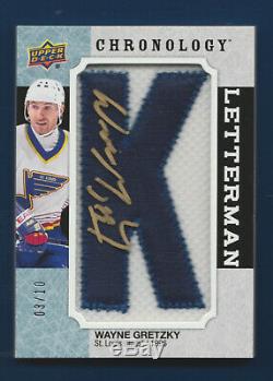 Wayne Gretzky 2018-19 Upper Deck Chronology Letterman Auto /10 35625