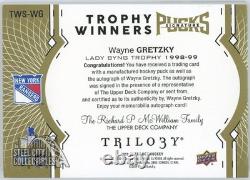 Wayne Gretzky 2019-20 Upper Deck Trilogy Trophy Winners Puck Signature Auto Card