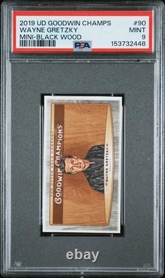 Wayne Gretzky 2019 Upper Deck Goodwin Champions Black Wood Mini /8 Psa 9 Pop 1