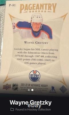 Wayne Gretzky 2021-22 Upper Deck P-81 Autographed Card