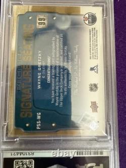 Wayne Gretzky 2021 UD Premier SIGNATURE SEATS Gold 5/5 AUTO 10 PSA 8 Oilers King