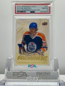 Wayne Gretzky 2025upper Deck Nscc Nscc Prominent Cuts Vip #pc1 Psa10! Lowpop