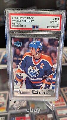 Wayne Gretzky #424 2001 Upper Deck Young Guns Retail PSA 8 Near Mint