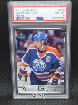 Wayne Gretzky #424 2001 Upper Deck Young Guns Retail PSA 8 Near Mint