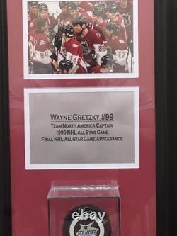 Wayne Gretzky'99 All Star Game LIMITED Autographed Framed Puck with Upper Deck