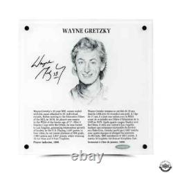 Wayne Gretzky 9'' x 9'' NHL Hockey Hall of Fame 1999 Replica Plaque Autographed