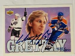 Wayne Gretzky Auto 1992-93 Hockey Heroes Checklist COA Hologram Upper Deck