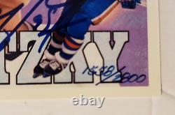 Wayne Gretzky Auto 1992-93 Hockey Heroes Checklist COA Hologram Upper Deck