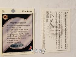 Wayne Gretzky Auto 1992-93 Hockey Heroes Checklist COA Hologram Upper Deck