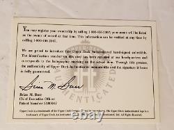 Wayne Gretzky Auto 1992-93 Hockey Heroes Checklist COA Hologram Upper Deck