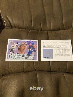 Wayne Gretzky Auto 1992-93 Hockey Heroes Checklist COA Hologram Upper Deck NM/MT