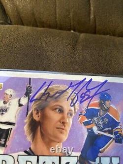 Wayne Gretzky Auto 1992-93 Hockey Heroes Checklist COA Hologram Upper Deck NM/MT