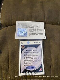 Wayne Gretzky Auto 1992-93 Hockey Heroes Checklist COA Hologram Upper Deck NM/MT