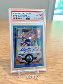 Wayne Gretzky Auto 2015-16 O-Pee-Chee Platinum Blue Rainbow