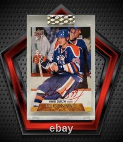 Wayne Gretzky Auto 2020-21 Upper Deck Clear Cut Hockey UD Canvas #CS-WG Oilers