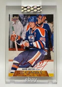 Wayne Gretzky Auto 2020-21 Upper Deck Clear Cut Hockey UD Canvas #CS-WG Oilers