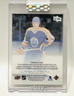 Wayne Gretzky Auto 2023-24 Upper Deck Clear Cut Hockey #CC-WG Oilers NHL