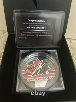 Wayne Gretzky Autographed Acrylic Team Canada Puck Certified By Upper Deck