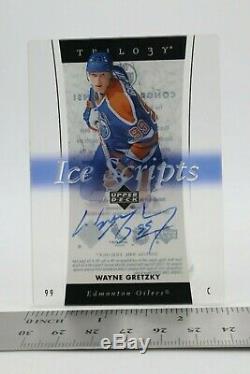 Wayne Gretzky Autographed Ice Scripts Trilogy Upper Deck Hockey Card Signed 2005