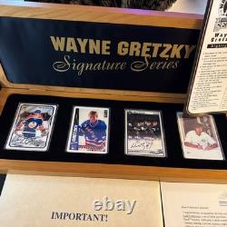 Wayne Gretzky Autographed Signature Series 299/1000 2 Autos In Wooden Box
