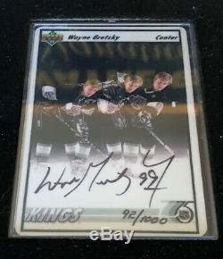 Wayne Gretzky Autographed Signature Series Porcelain 4 Card Set by Upper Deck