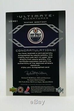 Wayne Gretzky Autographed/Signed Ultimate Signatures Upper Deck Hockey Card 2004