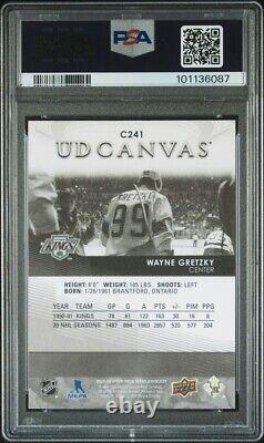 Wayne Gretzky Black & White Canvas 2023-24 Upper Deck Hockey #C241 Card PSA 9