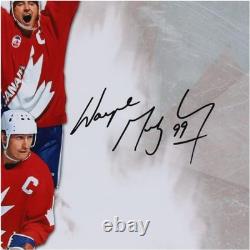 Wayne Gretzky Canada Olympic Team Frmd Signed 36 x 18 Homeland Photo UD