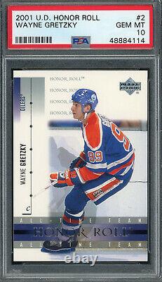 Wayne Gretzky Edmonton Oilers 2001 Upper Deck Honor Roll Hockey Card #2 PSA 10