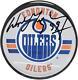 Wayne Gretzky Edmonton Oilers Autographed Acrylic Hockey Puck Upper Deck