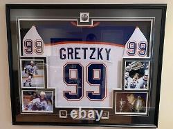 Wayne Gretzky Edmonton Oilers Signed Autographed Jersey Framed UDA Upper Deck