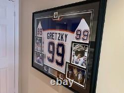 Wayne Gretzky Edmonton Oilers Signed Autographed Jersey Framed UDA Upper Deck