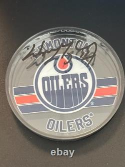 Wayne Gretzky Edmonton Oilers Signed Puck Upper Deck 40th Anniversary 34/40 RARE