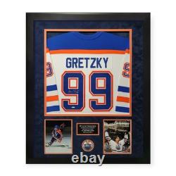 Wayne Gretzky Edmonton Signed Autographed Jersey Framed To 32x40 Upper Deck