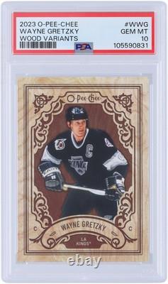Wayne Gretzky Kings 2023-24 Upper Deck O-Pee-Chee Wood Variants W-WG PSA 10 Card