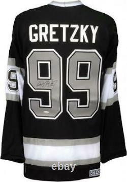 Wayne Gretzky LA Kings Signed Black CCM Replica Jersey Upper Deck Fanatics