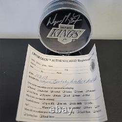 Wayne Gretzky Los Angeles Kings Official Game Puck Auto Upper Deck UDA COA