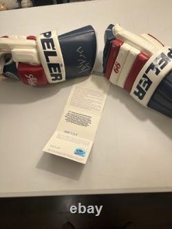 Wayne Gretzky NY Rangers Autographed Hockey Gloves withUpper Deck Authentication