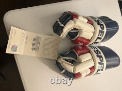 Wayne Gretzky NY Rangers Autographed Hockey Gloves withUpper Deck Authentication