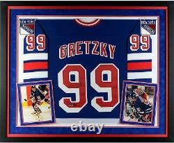 Wayne Gretzky NY Rangers Framed Signed Blue CCM Replica Jersey Upper Deck