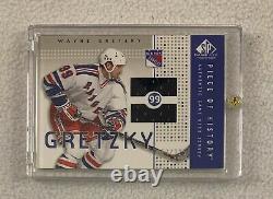 Wayne Gretzky New York Ranger Game Used Jersey Piece Upper Deck Card