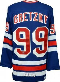 Wayne Gretzky New York Rangers Autographed Blue CCM Replica Jersey Upper Deck