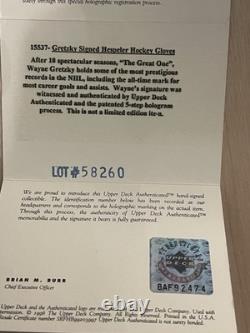 Wayne Gretzky New York Rangers Autographed Hespeler Gloves With Upper Deck COA