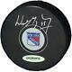 Wayne Gretzky New York Rangers Autographed Hockey Puck Upper Deck