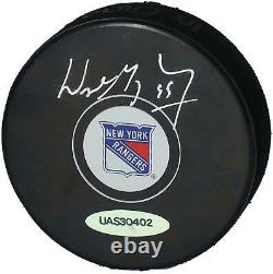 Wayne Gretzky New York Rangers Autographed Hockey Puck Upper Deck