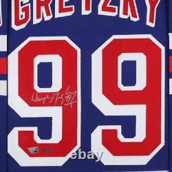 Wayne Gretzky New York Rangers FRMD Signed Blue CCM Replica Jersey Upper Deck