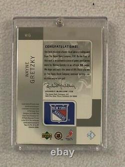 Wayne Gretzky New York Rangers Game Used Jersey Piece Upper Deck Card