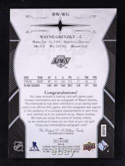 Wayne Gretzky ON-CARD autograph 2017-18 Upper Deck Splendor TWO-TONE patch /27