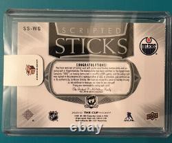 Wayne Gretzky Oilers 20-21 UD The Cup Scripted Sticks Auto #6/15